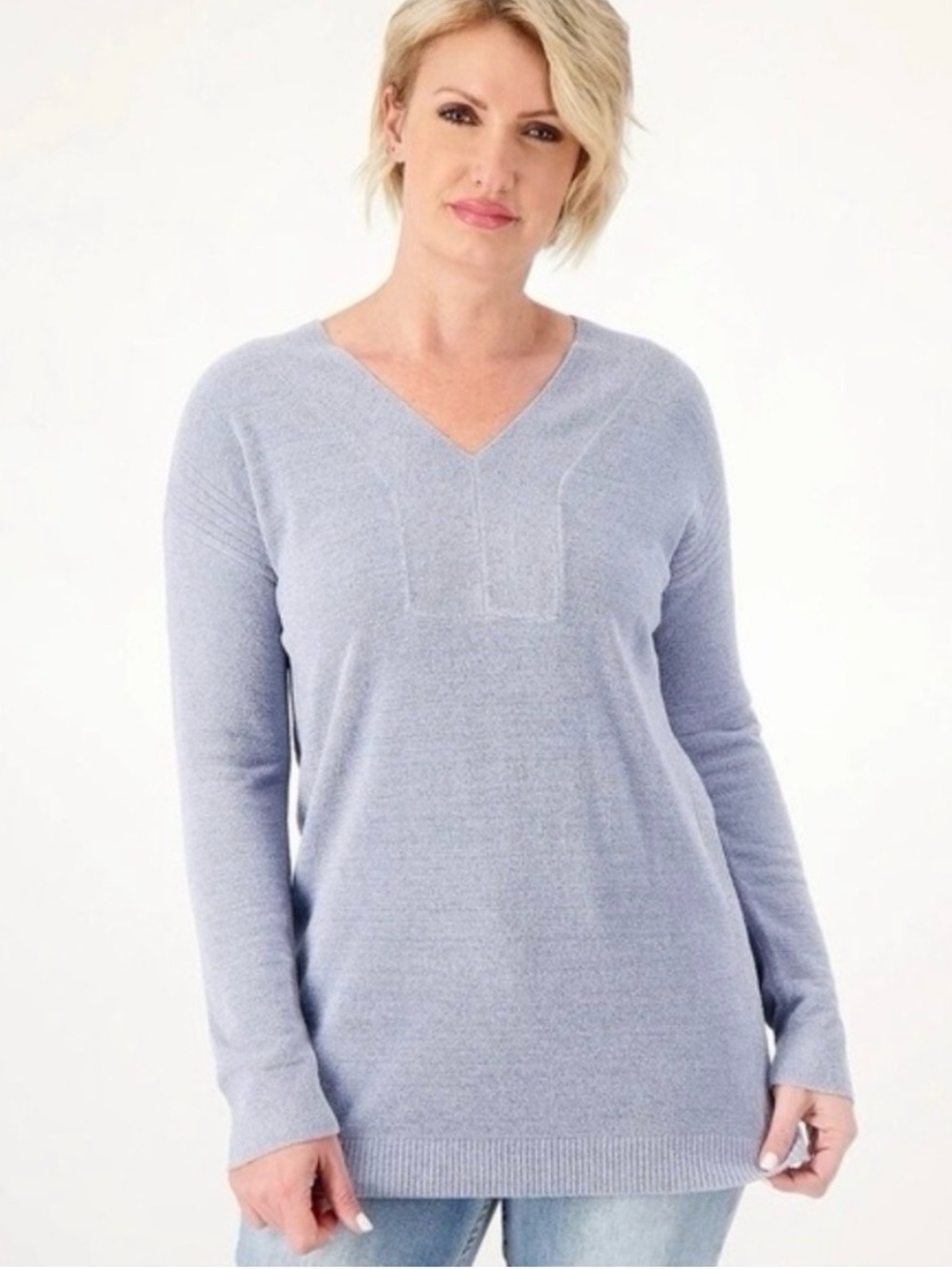 Barefoot Dreams CozyChic Ultra Lite V-Neck Pullover Tunic Womens Size XL